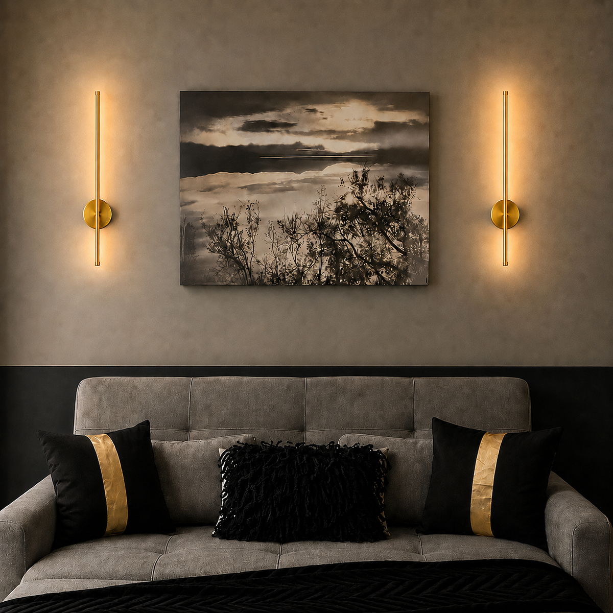 Luxury Wireless Wall Sconces – No Wiring, Rechargeable (Set of 2)