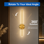Luxury Wireless Wall Sconces – No Wiring, Rechargeable (Set of 2)