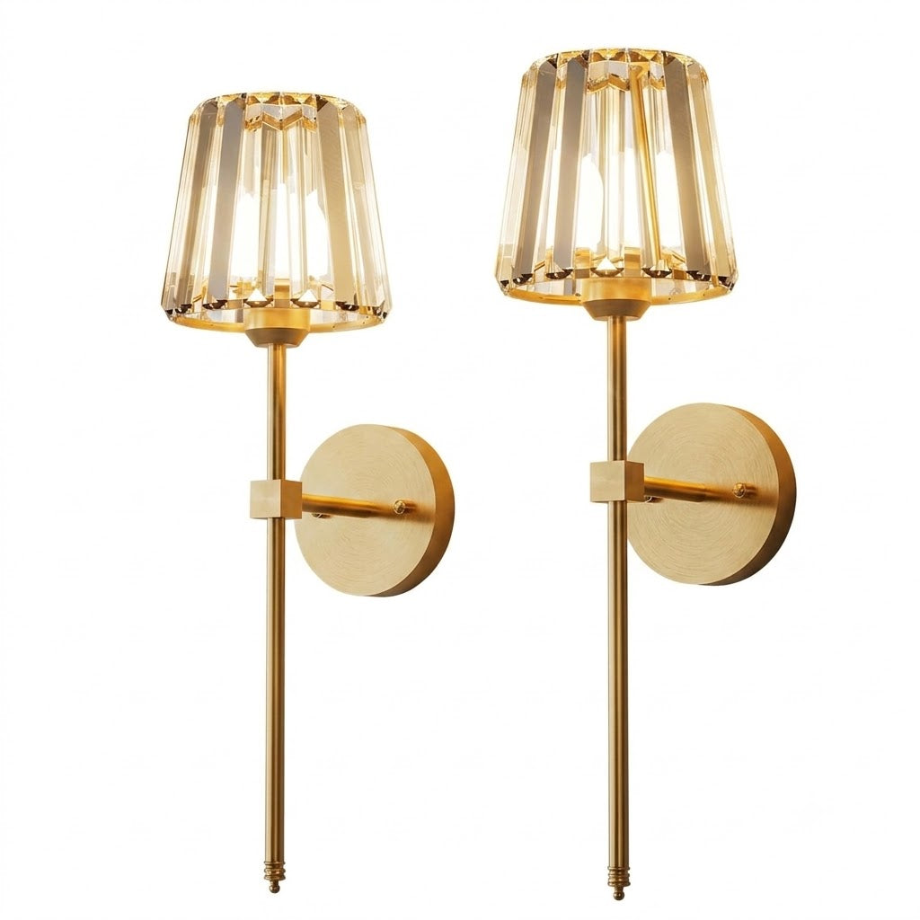 Crystal Battery Operated Wall Sconce