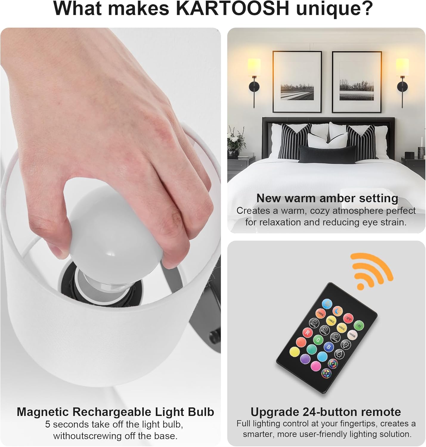 Wireless Rechargeable Wall Light
