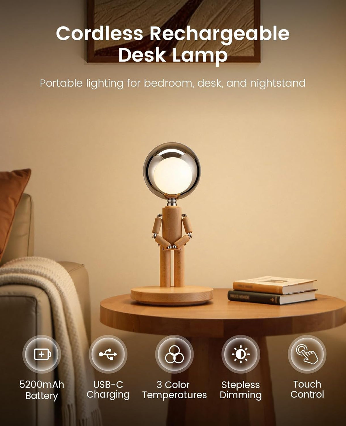 The Moon Bearer  Table Lamp