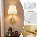 Rechargeable Wireless Wall Sconces Set of 2