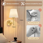 Rechargeable Wireless Wall Sconces Set of 2