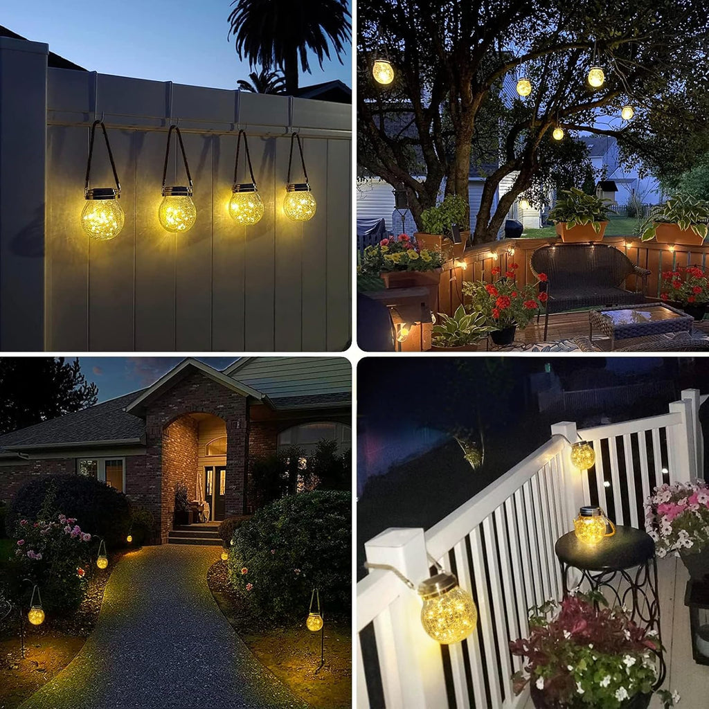 Solar Lanterns, 2-Pack Outdoor Lanterns