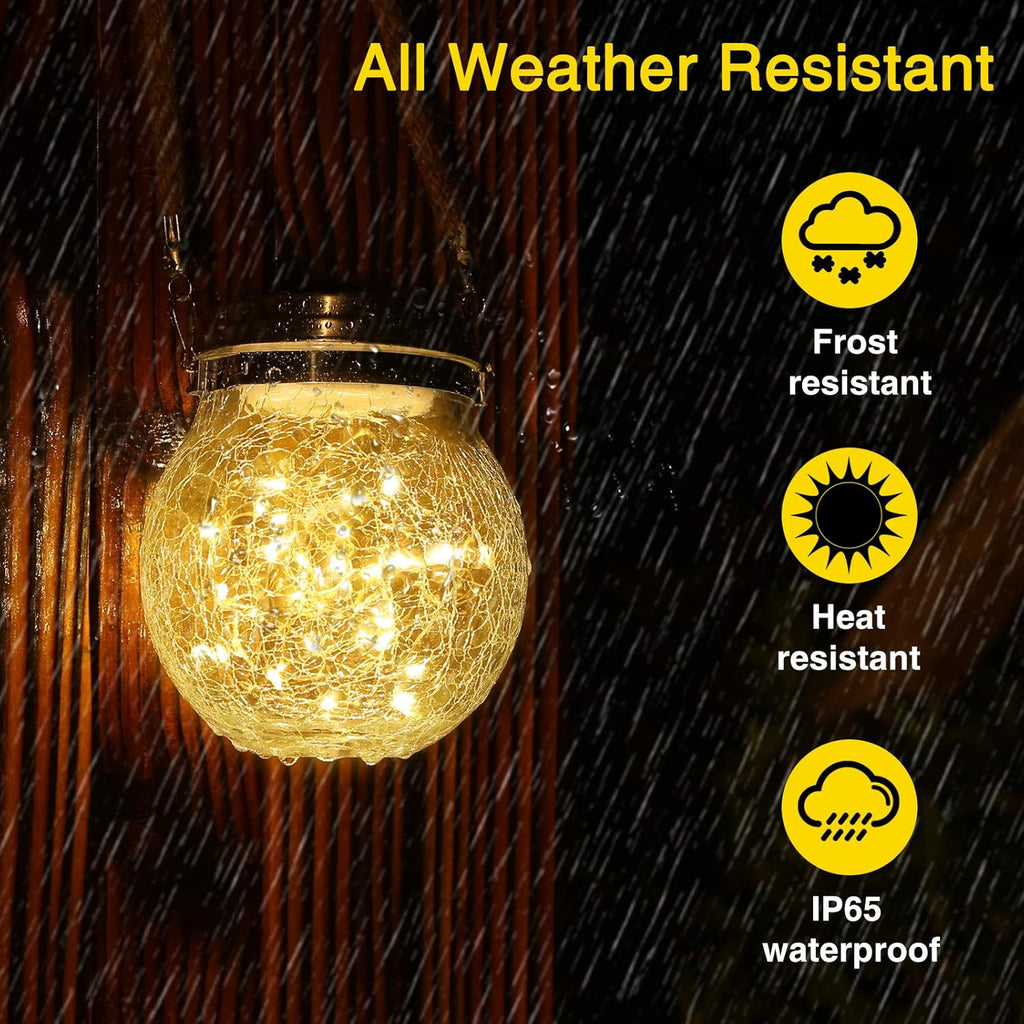 Solar Lanterns, 2-Pack Outdoor Lanterns