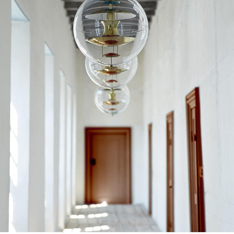 Scandinavian Chrome Pendant Lamp – Modern Minimalist Lighting for Dining & Bedroom