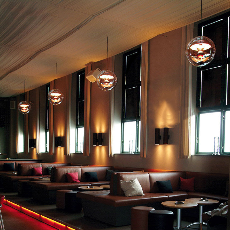 Scandinavian Chrome Pendant Lamp – Modern Minimalist Lighting for Dining & Bedroom