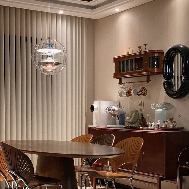 Scandinavian Chrome Pendant Lamp – Modern Minimalist Lighting for Dining & Bedroom