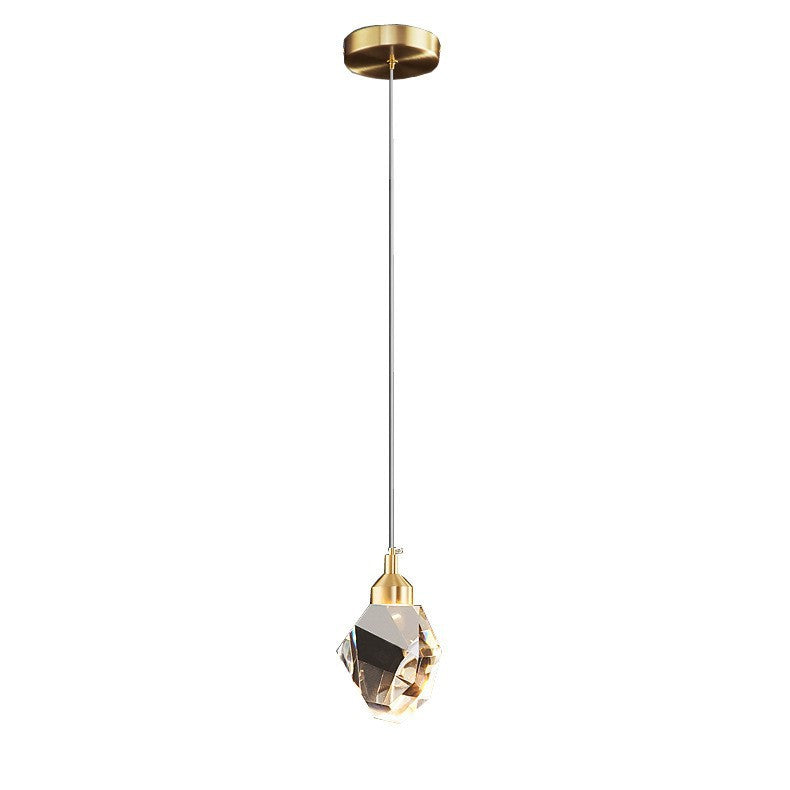 Luxury pendant light, modern minimalist crystal tri-color lamp