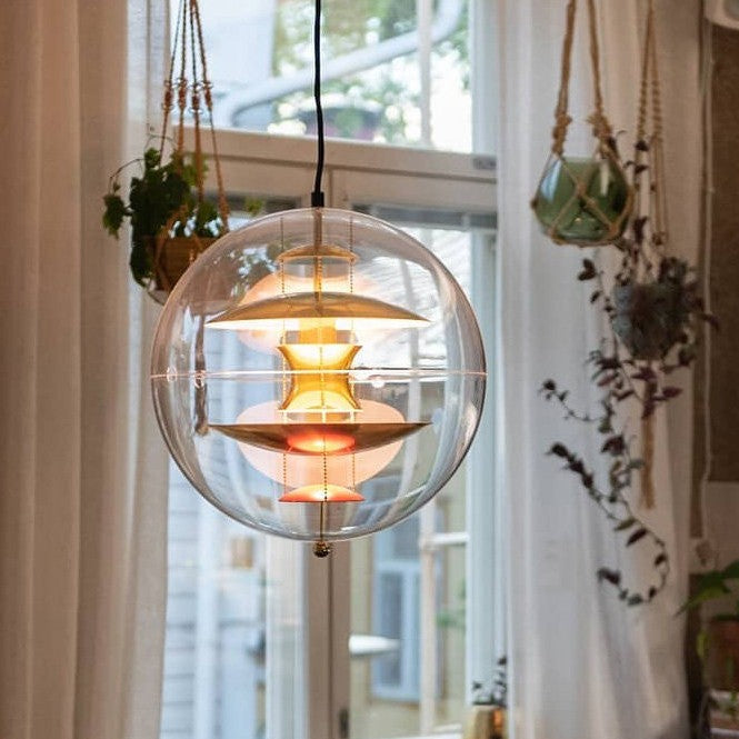Scandinavian Chrome Pendant Lamp – Modern Minimalist Lighting for Dining & Bedroom