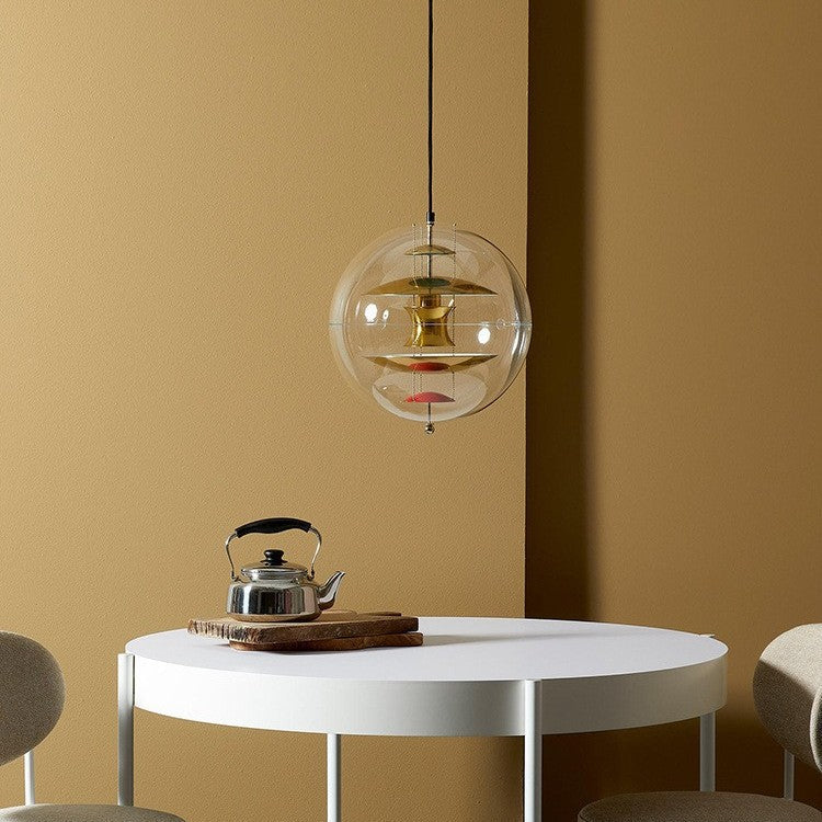 Scandinavian Chrome Pendant Lamp – Modern Minimalist Lighting for Dining & Bedroom